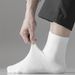 Breathable medium plus size solid color business ball stockings for men_vogvips.com