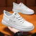 Summer New Breathable Thin Small White Men's Versatile Leather Casual Board Work Trendy Shoes_vogvips.com