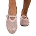 2025 Summer New Large Shoes Casual Sandals Women's Mesh Breathable One Button Flat Bottom Cool_vogvips.com
