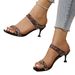 Cross-border Plus-size European And American High-heeled Color-blocked Slip-on Sandals, 2025 New Model, Thin-heeled_vogvips.com