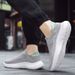 Men's Slip-On Running Shoes - Breathable Knit Upper With Popcorn Cushioning For (Lightweight & Comfortable)_vogvips.com