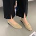 Tty Genuine Leather Square Toe Shallow Mouth Flat 2024 New Spring Loafers Soft Sole Slip-On Women's Shoes_vogvips.com