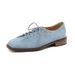 DIMANYU Real Leather 2025 Spring New Lace-Up Single Female Thick Heels Plus Size Women's Oxford Shoes_vogvips.com