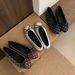 Chuyuji Polka Dot Bow Ballet Flats For Women 2026 New French Style Shallow Round Toe Slip-On Shoes_vogvips.com