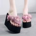 11cm Thick-soled Summer Fashion Versatile Flip-flops, Women's Wedge Platform Beach Sandals_vogvips.com