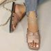 Plus Size Women's Trendy Knitted Flat Bottom Casual Couple Beach Shoes Summer Outerwear Comfortable Sandals For Women_vogvips.com