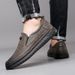 Unbeatable Quality Cow Tendon Spring New Business Casual One Foot Trendy Soft Soled Men's Leather Shoes_vogvips.com