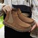 Chunqiu Women's Casual Shoes Large Size Hand-Sewn Slip-On Business Mom Shoes_vogvips.com