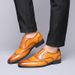 Euro Step Large Size Summer Autumn New British Brogue Carved Business Leather Shoes Men's Korean Version Hairstylist Trendy Casual_vogvips.com