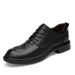 Men's Soft-faced Wedding Shoes, Genuine Leather Formal Casual Men's Shoes, Crocodile Pattern Lace-up, Large Size Men_vogvips.com