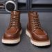 European Warm Series 2025 New Winter High Top Men's Work Motorcycle British Style Martin Boots_vogvips.com