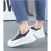New Breathable Small White Women S Thick Bottom Board Casual Sports Thin Tennis Shoes_vogvips.com