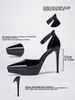 Cross-border European And American Fashion 2026 Spring And Autumn New Foreign Trade Thin High Heel Super High Heel Waterproof Table Pointed Sandals_vogvips.com