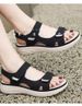 2026 New Large Size Casual Sandals Women's Sports Style Velcro One-word Fish Mouth Sandals_vogvips.com