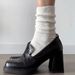British Style Thick Heel High Heel Small Leather Shoes Women Loafers Casual Jk Single Shoes Women_vogvips.com