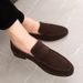 Men Dress Shoes Loafers Suede Pointed Toe Low Heel Fashion Business Casual Breathable Wedding Daily Dress Shoes Zapatos Hombre_vogvips.com