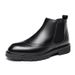 European Warm Series Men's Genuine Martin Autumn Winter Cotton British Style High Top Fleece Short Boots Suit Leather Shoes_vogvips.com