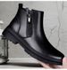 Men's Boots Leather Boots Medium Top Martin Boots Side Zipper Loafer Short Boots Cotton Boots Men's_vogvips.com