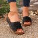 Women's Shoes New Summer Wedge Heel Casual Sandals Flower Beach Shoes Manufacturers_vogvips.com
