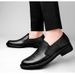 Embossed Crocodile Pattern Men's Shoes Casual Leather Shoes Men's Style Barber Loafers_vogvips.com