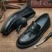 British One Foot Loafers, Versatile Summer Casual Men's Shoes, Genuine Leather Business Dress Shoes_vogvips.com