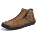European Warm Series New Martin Spring And Autumn Large Size Zipper Men's Outdoor Casual Handmade Work Boots_vogvips.com