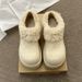 Two Pairs Of Sponge Cake Shoes With Thick Soles And Increased Height, Half Slippers For Women To Keep Warm, And One Foot Kick_vogvips.com