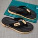 Summer Men's Flip Flops Soft Woven Upper Non-Slip Wear-Resistant Sole Casual Outdoor Beach Thong Slippers_vogvips.com