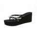 New High-heeled Herringbone Women's Rhinestone Chain Pendant, Thick Soled Fashionable Clip On Foot Slippers, Worn_vogvips.com
