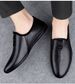 Men's Casual Leather Shoes Soft-soled Lazy Beanie Shoes Men's Dad Shoes_vogvips.com