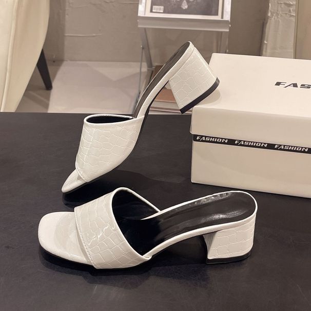 European And American Foreign Trade Plus Size Women's Shoes 2025 New Summer One-Strap Chunky Sandals Outdoor High_vogvips.com