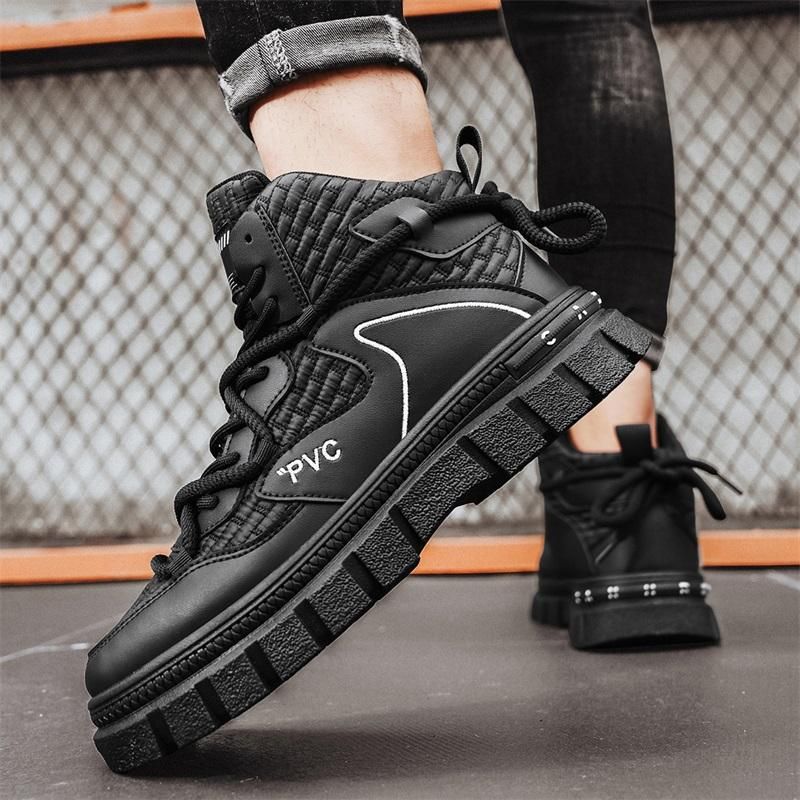 New Men's Casual Shoes,Men's Black Ankle Boots_vogvips.com