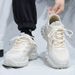 Men's Spring New Breathable Mesh Sports Men's Trend Versatile Thick Soles, Anti Slip Casual Shoes, Dad Trendy Shoes_vogvips.com