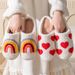 Cixi Cotton Slippers Cartoon Winter Autumn Home Use Plush Maternity Shoes Warm And Dirt-Resistant Halloween_vogvips.com