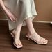 2025 Summer New Women's Slippers Strap One-Strap French Fashion Versatile Open-Toe Thin High Heel Sandals_vogvips.com