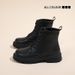 Martin Children's Winter New Versatile Slimming Leather Surface Waterproof Thick Sole With Plush Warm Cotton Boots_vogvips.com