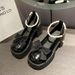 MTX Mary Jane High Heels For Women 2026 New French Versatile Elegant Chunky Heel Single Gentle Style Bridesmaid Shoes_vogvips.com