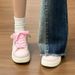 Korean Style Dad For Women White Sneakers Solid Color All Season Fairy Personalized Comfortable_vogvips.com