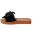 Summer New Leather Black Bowknot With Wedge Heel Beach Travel, White Outdoor Sandals For Girls_vogvips.com