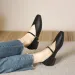 Woman Spring Casual Square Toe Low Soft Soled Lolita Flats Ballerina Red Female Elegant French Retro Buckle Mary Janes_vogvips.com