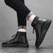 Autumn Men's High-Top Martin Boots, Men's Casual Leather Boots, Trendy Versatile British Vintage Thick-Soled Short Boots_vogvips.com