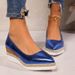 Women's Shoes Spring New Style, Pointed Toe, Wedge Heel, Rope, Thick Sole, Multi Color Fashion Casual Shoes._vogvips.com