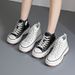 2024 New Women High Top Sneakers Lace-Up Casual Plarform Height Canvas Non-slip Wear Resistant Spring Female Vulcanize_vogvips.com