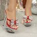 190-Q13 Music Festival European And American Transparent Ultra-High Heel Stiletto Summer Women's Waterproof Platform_vogvips.com