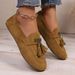 SHLIANG Loafers Slip On Tassels Driving Walking Anti Large Size Square Toe Suede Moccasins Flat Shoes For Women_vogvips.com