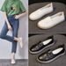Genuine Leather White Sneakers For 2026 New Spring Summer Versatile Slip-On Soft Sole Pregnant Women Casual Shallow_vogvips.com