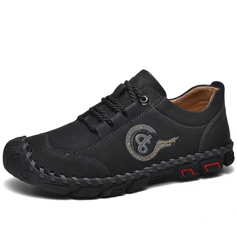 Classic Comfortable Men Casual Shoes Loafers Men Shoes Quality Split Leather Flats Hot Sale Moccasins Plus Size_vogvips.com