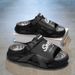 Men's Summer Water Sandals New Style Thick Soled Outdoor Beach Shoes Soft Soled Feel One Strap Driving Shoes_vogvips.com