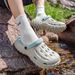 Men's Perforated Sole Sandals For Summer Beach Wear, Non-slip, Odor-resistant, With A Comfortable Feel, Closed-toe_vogvips.com