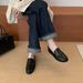 Old Money Flat Low-Heel Loafers For Women, 2026 Autumn New British Style Belt Buckle Small Leather Shoes, Vintage_vogvips.com